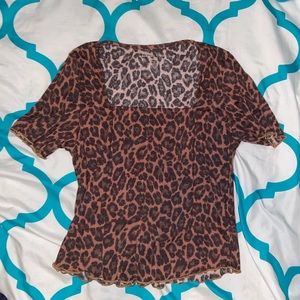 American Eagle cheetah top